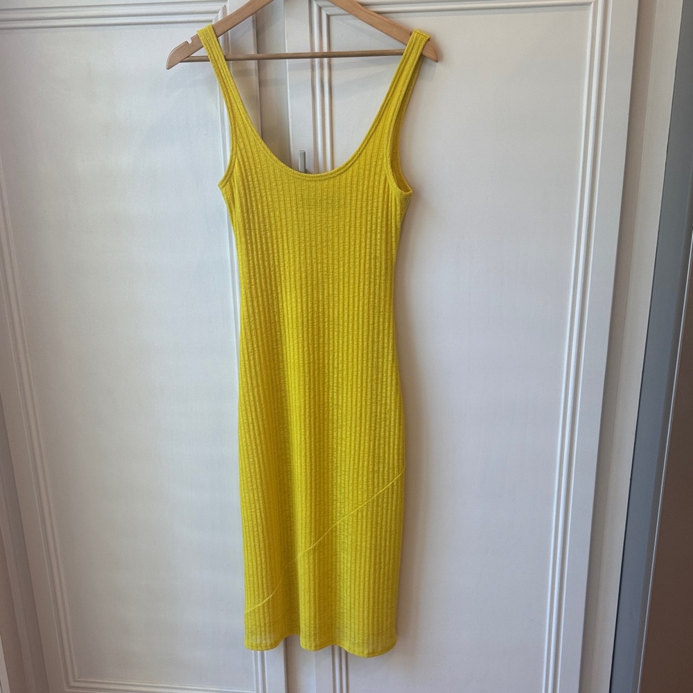 House of Harlow 1960 Vibrant Yellow Midi Dress